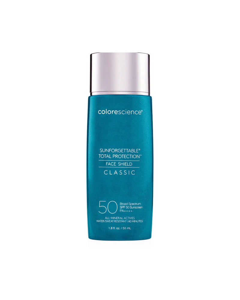 Colorescience Sunforgettable® Total Protection™ Face Shield Classic SPF 50 mineral sunscreen bottle on white background gallery position 1